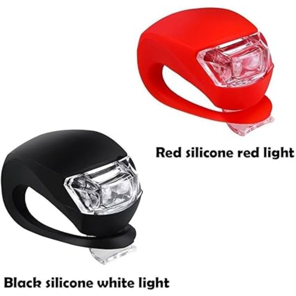 Liten sykkellys foran på hodet 4 x minilamper LED-sykkellys for sikkerhet