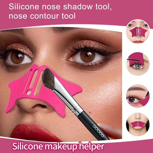 Silikon Nose Shadow Mall, Nose Contour Tool, Eyebrow Shaping Sten