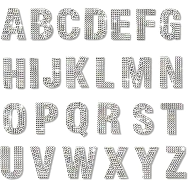 Glitter Rhinestone Alphabet Letter Stickers, 26 bokstäver självhäftande