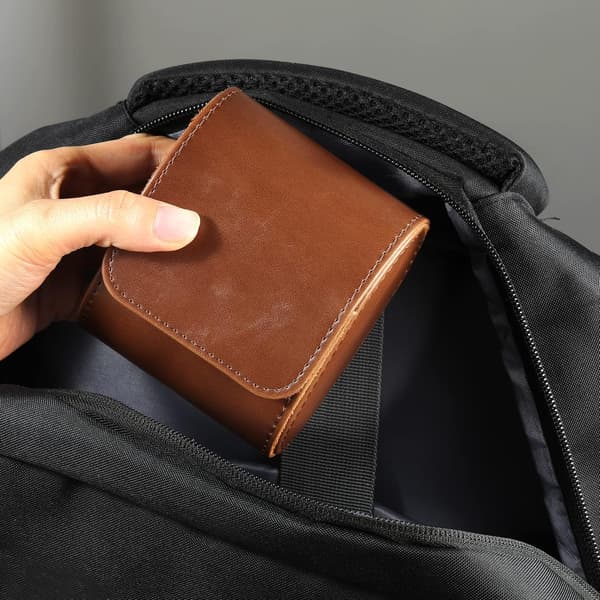 Enkel klockfodral för män och kvinnor med mockafoder - Klockrulle resefodral