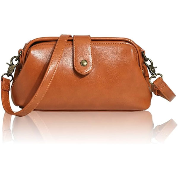 Retro handgjord väska, crossbody läderväskor och kopplingar, vattentät dam crossbody väska all-match mobiltelefon väska