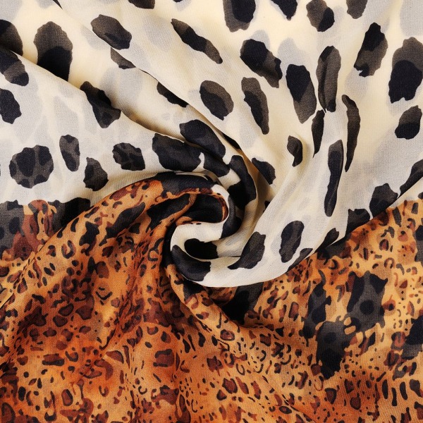 Blandet dyreprint infinity bandana letvægtstørklæde leopard