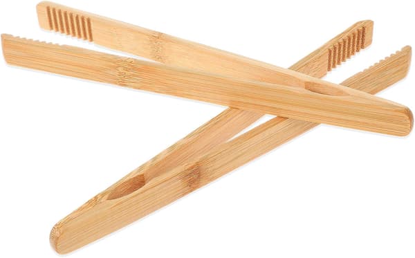 25,5 cm Långa Brödrostänger i Bambu - Set om 2 - Brun