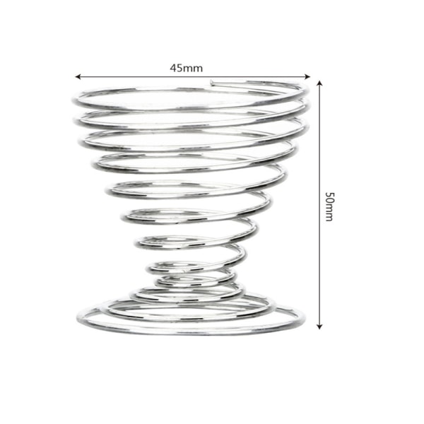 Rustfrit fjedertrådbakke æggebæger serveringskop æggebakke til e