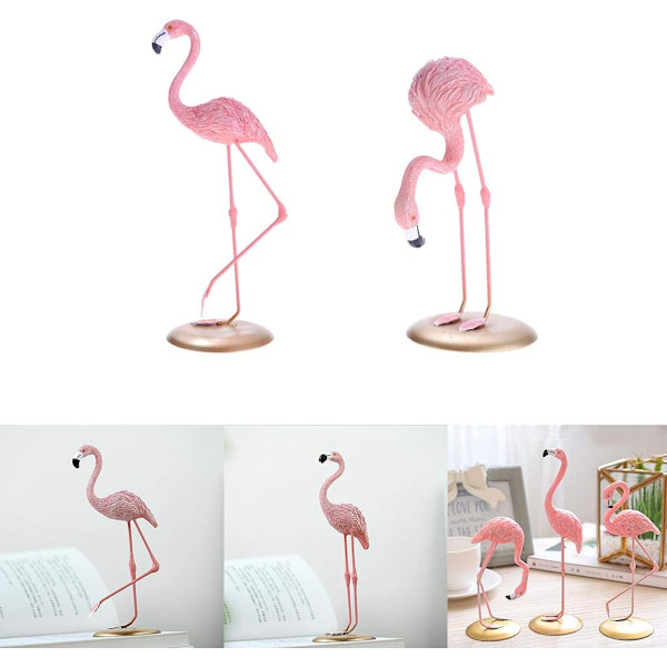 Rosa flamingo statyer i harts