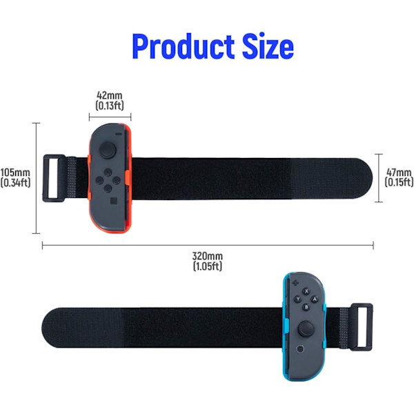 Justerbar håndledsrem til Switch, kompatibel med Switch/Switch Oled Joycon-controller