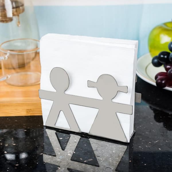 Rustfritt stål serviettholder, 3 stk serviettholder serviettdispenser