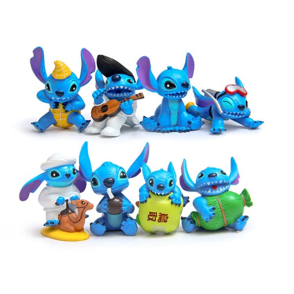 Lilo og Stitch Stitch Dukke Model Hånd Figur Legetøj Kage Ornament Decora