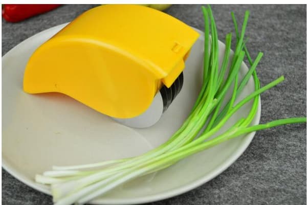 Gul 1 stk. Rustfrit Stål Rustfrit Roterende Slicer Chopper Grøntsag