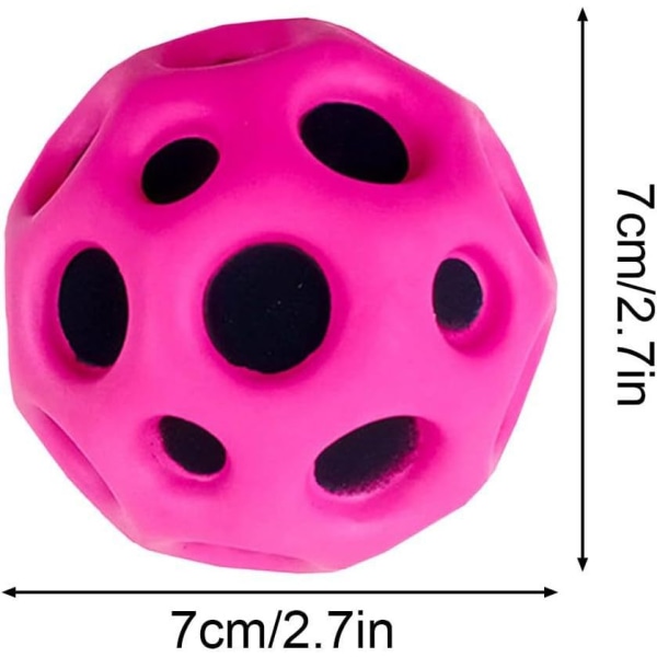 6PCS Space Ball Bouncy Balls Hög elasticitet Hålboll Mini Studsboll Leksak Space Ball med extremt hög studs Studsbollar