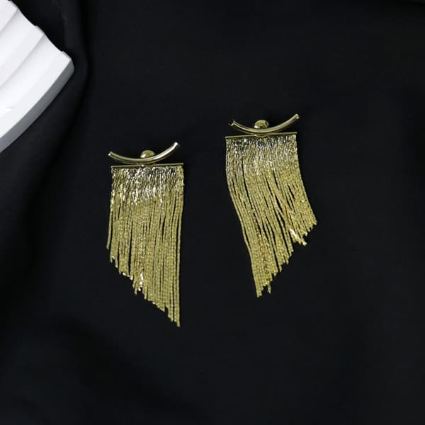 Guld Tassel Øreringe til Kvinder Boho Tassel Dangle Øreringe Lange Frynser