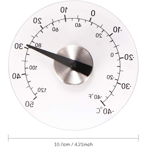 Temperaturövervakningsmätare, transparent analog termometer i grader Celsius