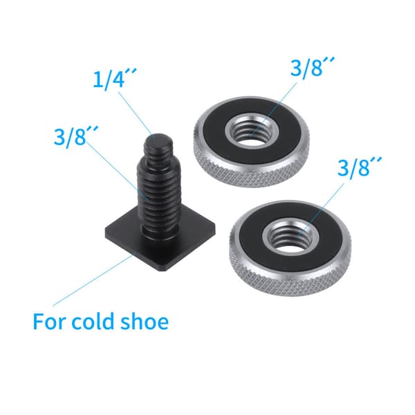 2 stk. Kamerahot Shoe-montering til 1/4\"-20 Stativskrueadapter Flash Shoe