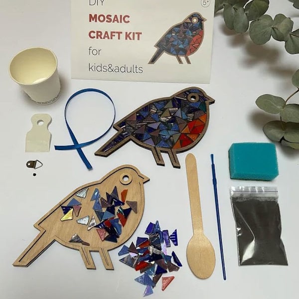 DIY-mosaiikkityökalusarja lapsille ja aikuisille, Creativity Bright Wood Family