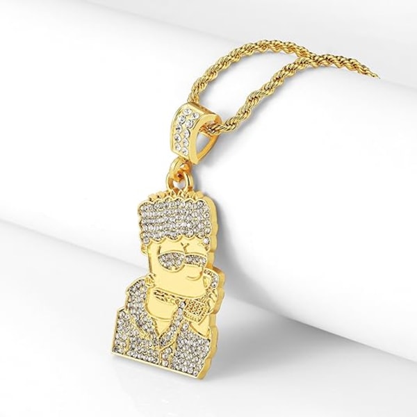 Halsband hiphop diamant tecknad figur halsband