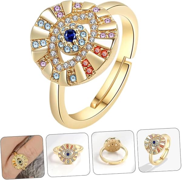 Ringe Hæklede Øjne Ringe Finger Ring Stilful Ring Justerbar R