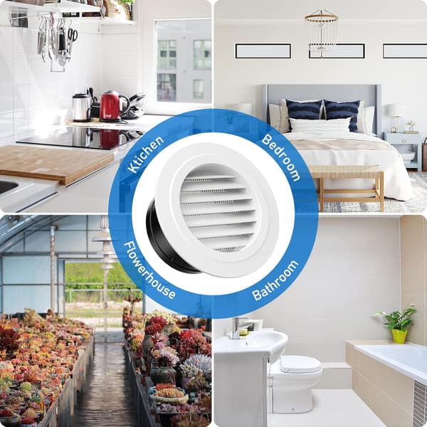 150mm Ventilationsgaller med Skyddsgaller - ABS (ø150mm)