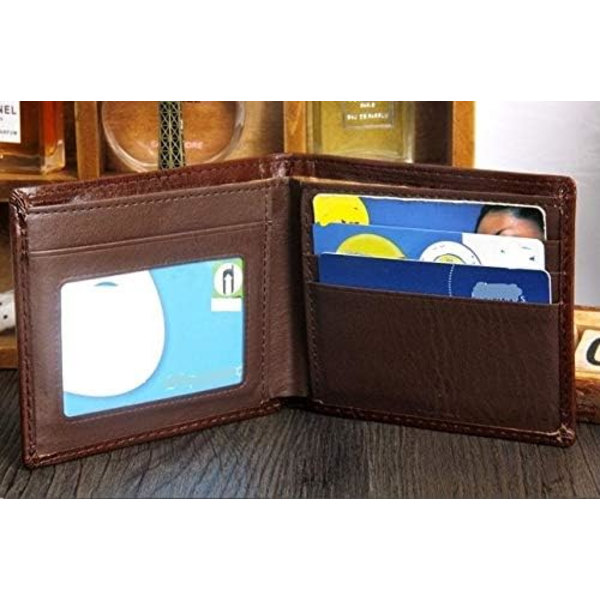 Bruna läderplånböcker för män - Bifold