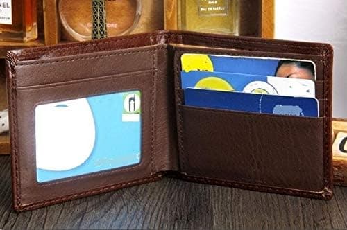 Brune læderpung til mænd - Bifold-punge