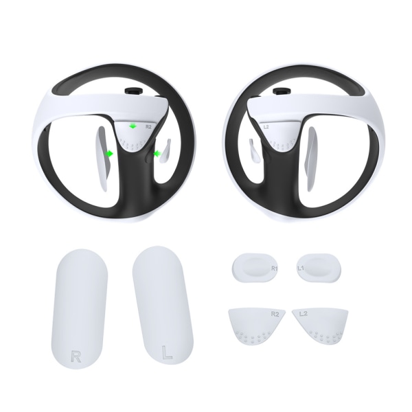 1 sett med anti-skli håndtak for spillkontrollere, silikonpute for PS5 VR 2 H