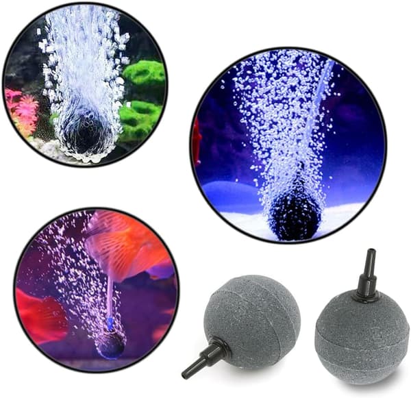 Akvarium Luftsten 6 Delar Akvarier Syrediffusor Luftsten för Akvarium Bollar Bubblare Diffusor för Akvarium Sten för Akvariumpump Akvarium Bub
