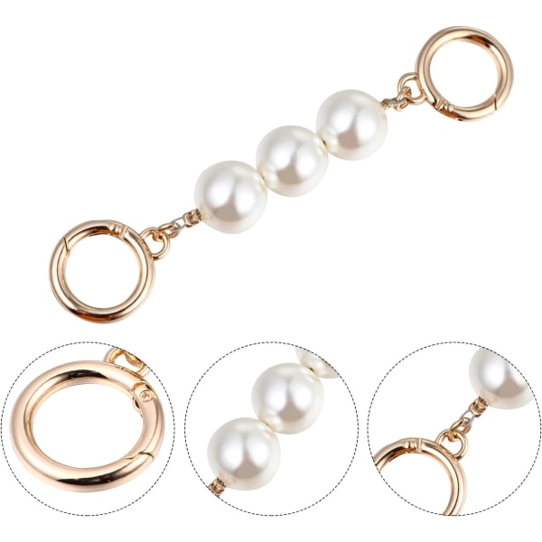 Bag Chain Strap Extender Imitation Pearl Beads Ersättningskedja för kedja