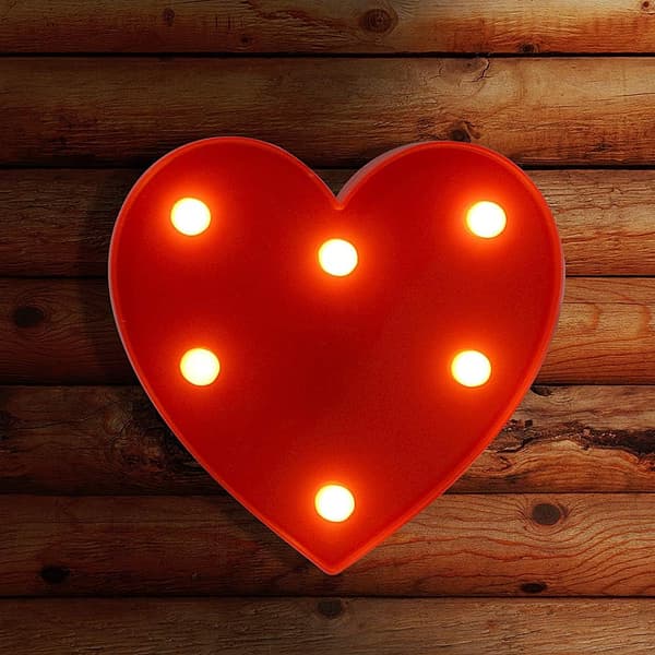 Led Marquee Lys Hjerteform Plast Led Skilt Til Bryllup Nat Ligh