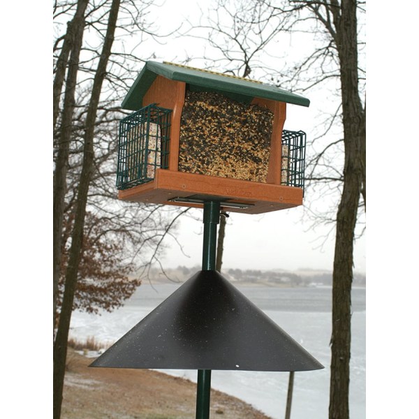 Uppgradera Wrap Around Squirrel Baffles Proof Bird Feeders and Poles, Out