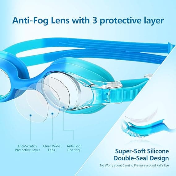 Simglasögon för barn, (2-pack) Simglasögon för barn med anti-imlins och UV-skydd