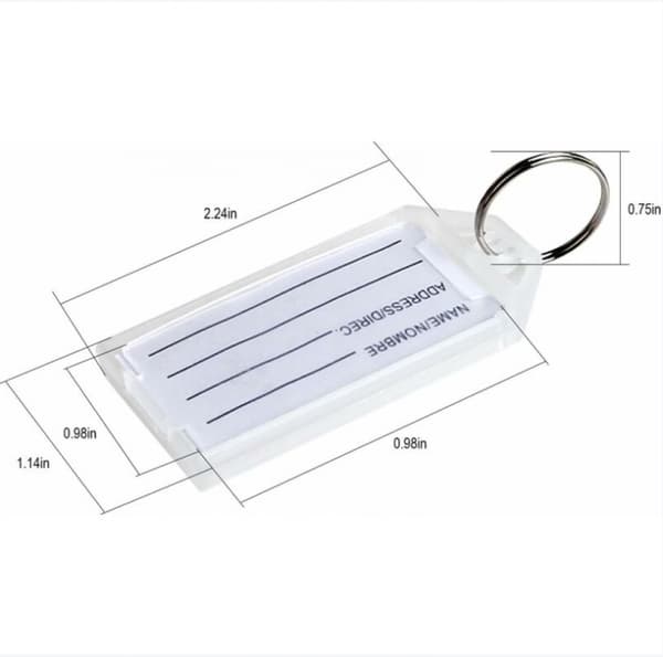 50 stk. nøglemærker, farvede nøglemærker, plastiknøglemærker med splitring-nøgleringe, assorterede farver