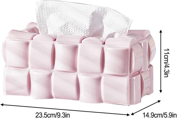Vaffel Tissue Box, Tissue Box Holder, Kosmetisk Tissue Box, Toilet Towe