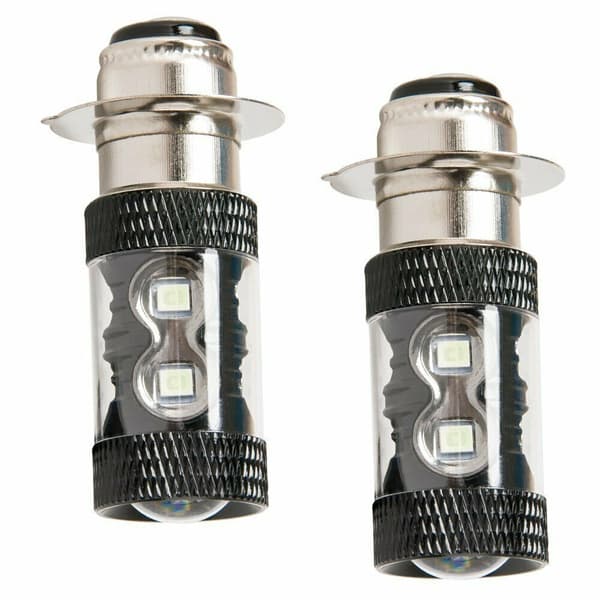 2x H6m 80W LED Super Blue -ajovalopolttimot p15d 16LED