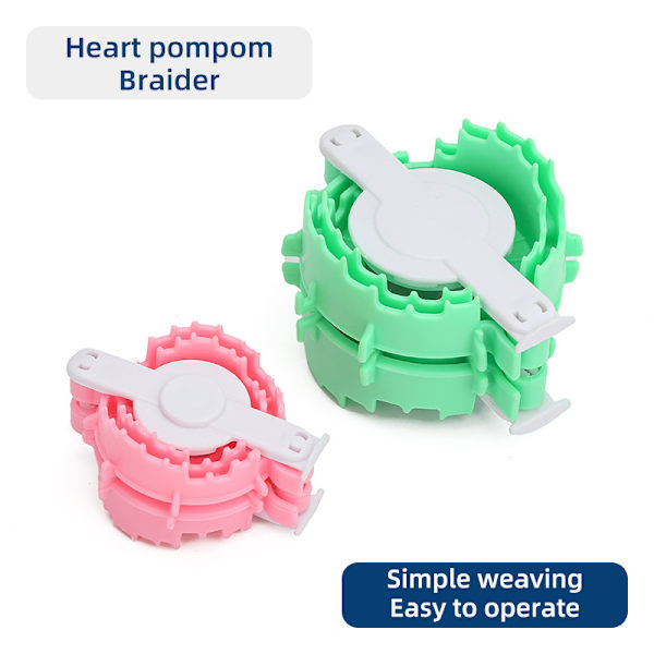 2 stk Hjerteformet Pompom Maker Fluff Ball Weaver Loom Craft 5cm 7 cm Co