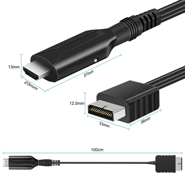 HDMI-kabel for Playstation 2 og Playstation 1-konsoll (PS2 & PS1), PS1/