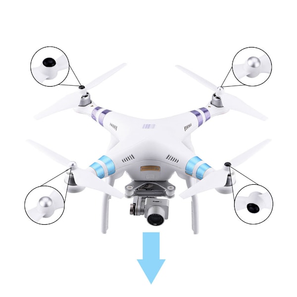 RC Drone Propeller Blade, 8 stk. CW CCW Propeller Blade Selvlåsende Quadcopter Tilbehør til Phantom3A/P/SE Propeller