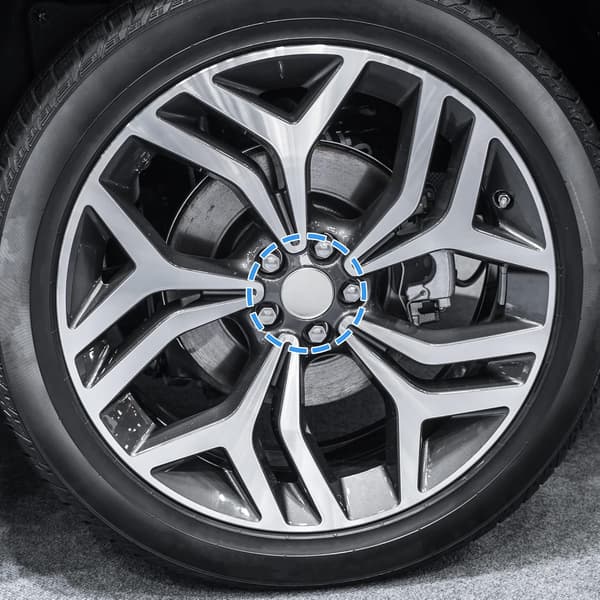Sæt med 4 59mm Diameter 9 Clips Bilhjul Centerkapsler