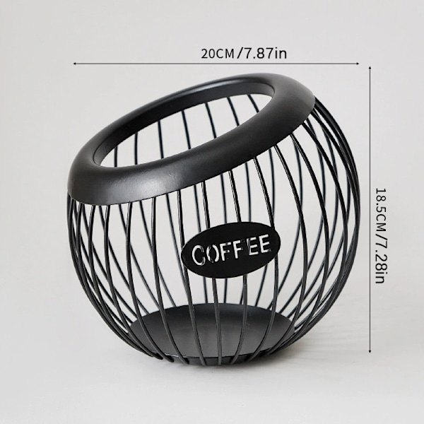 Kaffekapselholder, Kopholdere til Bordplade, Kaffebar Tilbehør & Dekoration, Stor Kapacitet Organizer, Kaffestation Organizer, Metal Kaffekapsel Opbevaring