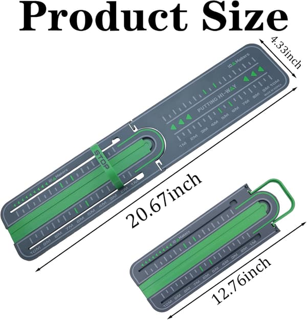 Golf Precision Distance Putting Drill, Golf Putting Alignment Rail, Precision Distance Control & Instant Feedback Essential, Portable Swing Training Aids【Golf Accuracy Putting Practice Tool】