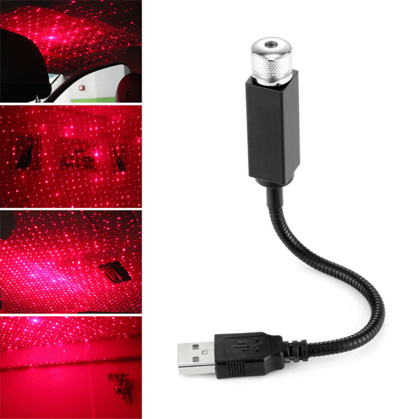 Mini LED-projektorivalo tähtitaivas, USB-liitäntäyövalo, romanttinen