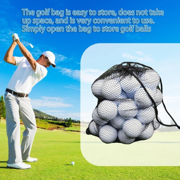 5 stk Nylon Mesh Pouch Bag | Lett Nylon Golf Ball Bag Oppbevaring Holder med Snøring Lukking, Liten Nylon Mesh Bag, Snøring Mesh Vesker, 25*30cm