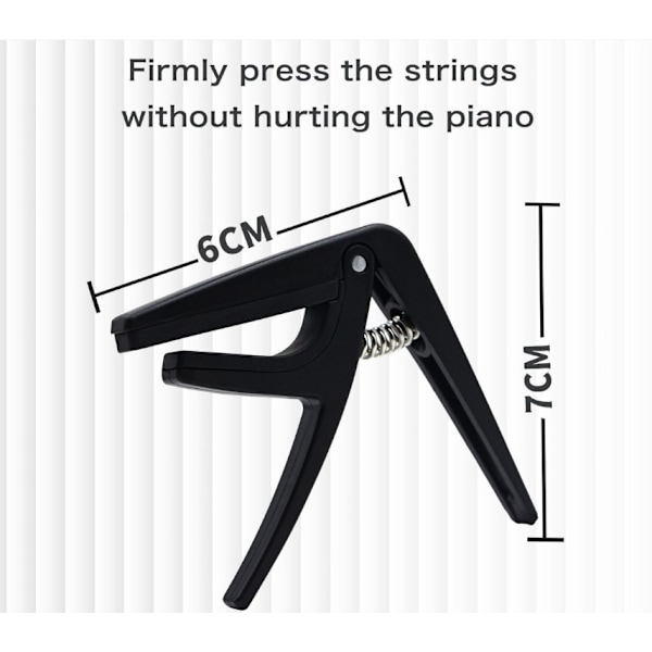 2 stk. Ukulele Capo - Orkester Instrument Tuner - Capo - Plastik Hurtig
