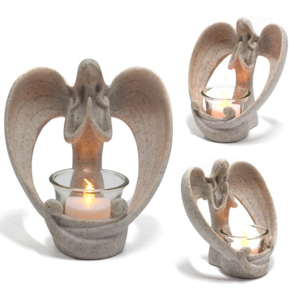 Englefigurer Tealight Lysestake, Kondolansegaver for Tap av Kjær