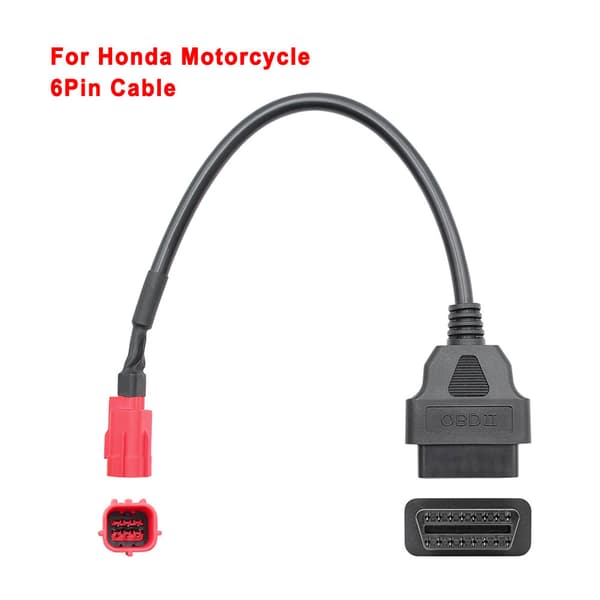 OBD2 6Pins Motorcykel Diagnostisk Scanner Værktøj Adapter Stik, Kode