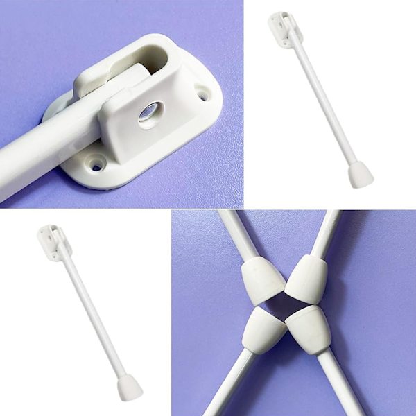 4-pak Sammenklappelige Sengeskrivebordsben, Bordbenbeslag, Hvid, 27cm