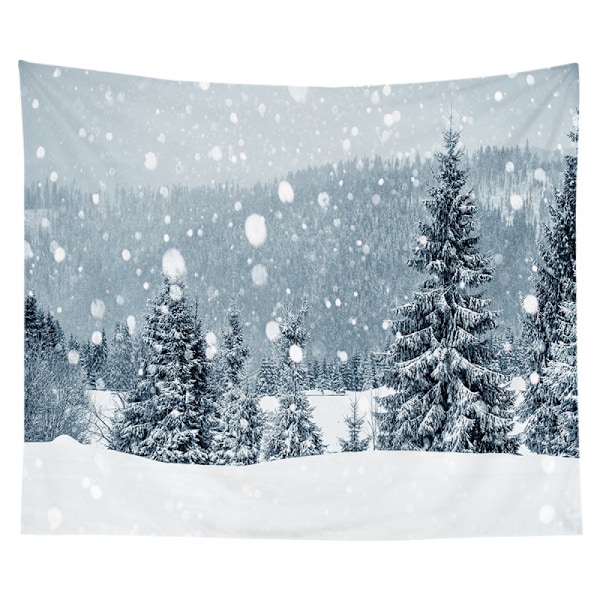 Vinter snö gobeläng julunderland skog bokeh cool snöflinga