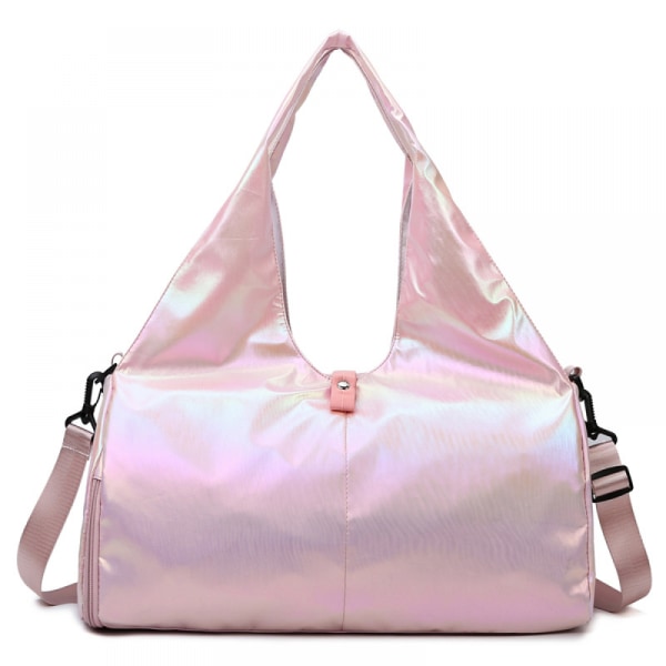 Kvinnor Gym Bag Placerad Yoga Mat Shiny Pearl Färg Sport Handväska
