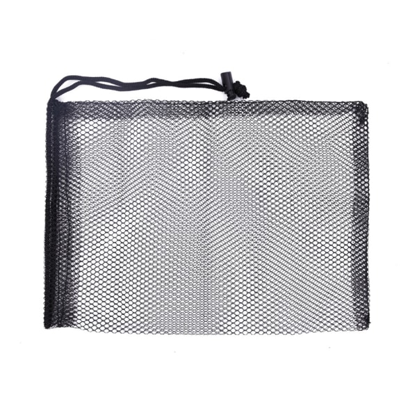 5 stk. Nylon Mesh Pouch Taske | Letvægts Nylon Golfbold Taske Opbevaring Holder med Snørelukning, Lille Nylon Mesh Taske, Snøre Mesh Tasker, 25*30cm