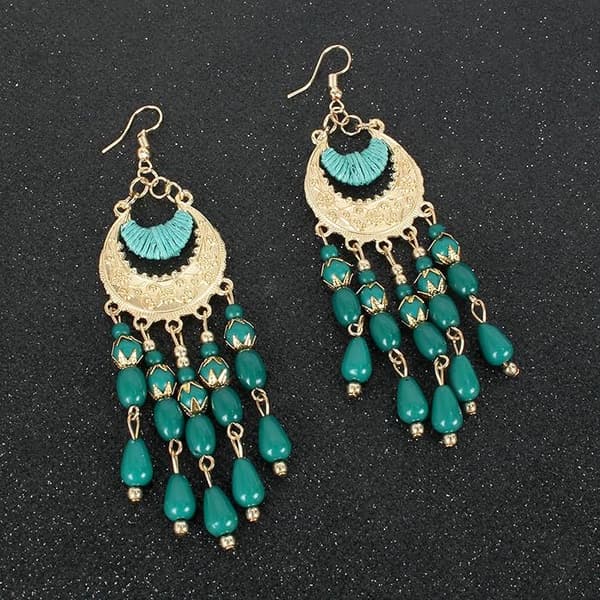 Boho Øreringe Kvast Øreringe Perle Øreringe Store Bohmiske Strand Øre
