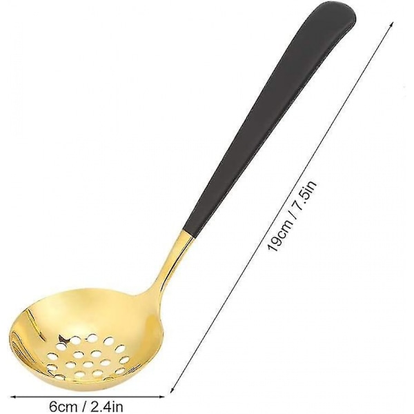 Rustfrit stål skåret serveringsske til køkkenmadlavning, buffet, suppe