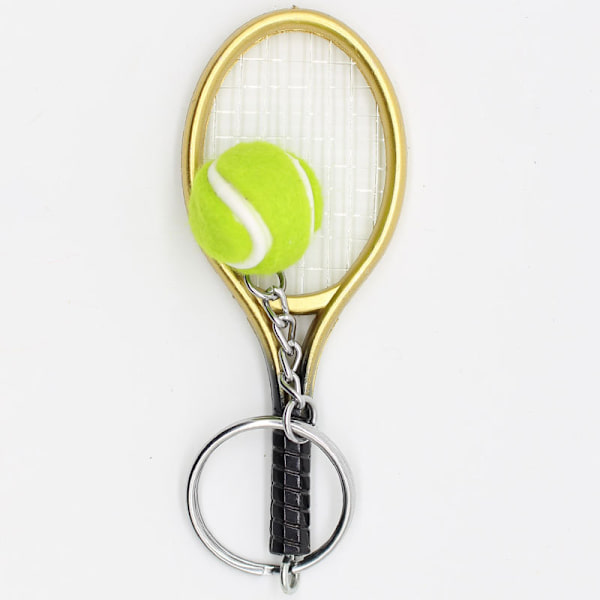 Simuloitu tennis avaimenperä laukku riipus luova tennismaila urheilu